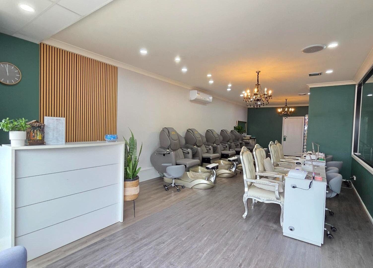 Luxurious interior of Alura Beauty Bathurst, Bathurst, New South Wales, AU, featuring spa chairs and elegant decor.