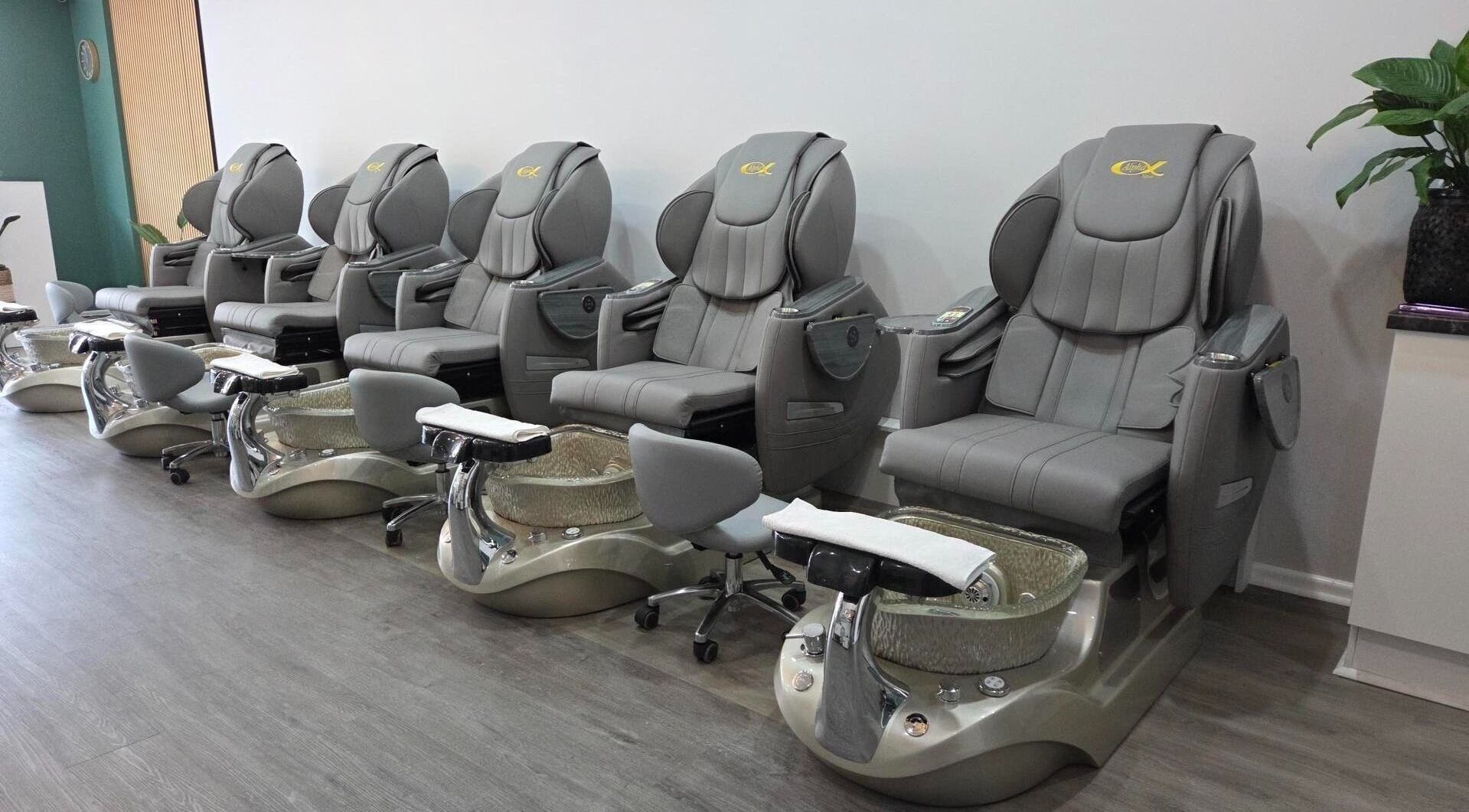 Luxurious pedicure chairs at Alura Beauty Bathurst, Bathurst, New South Wales, AU offering relaxing services.