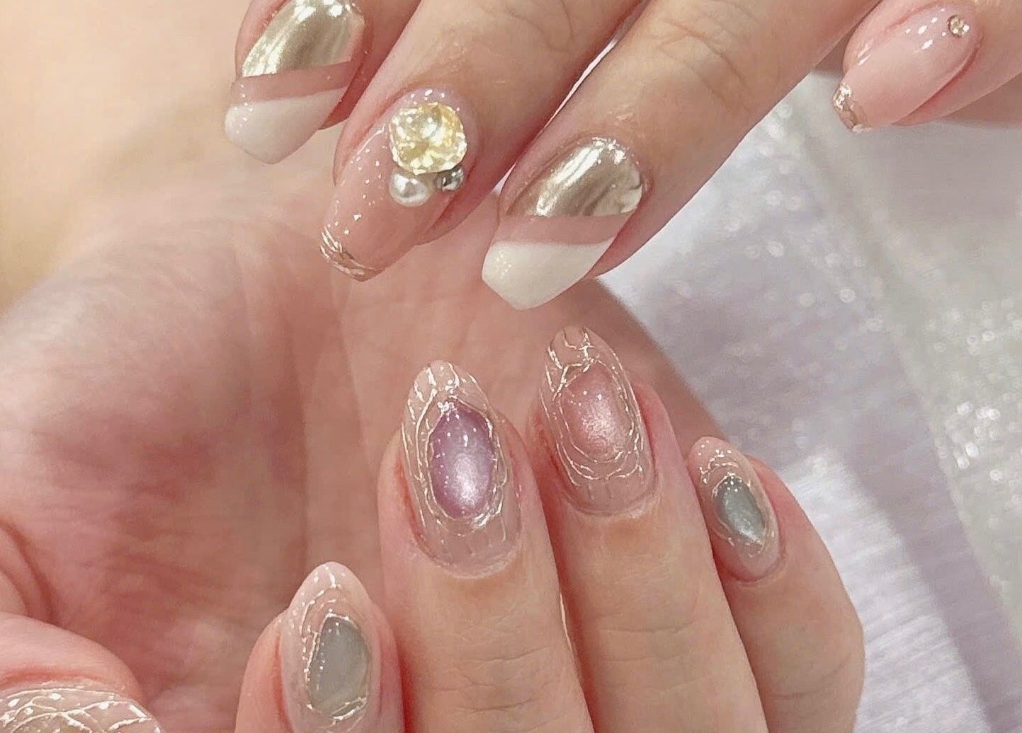 Nails Bar Shinjukuでのネイルアート。場所は新宿市、東京、JP。