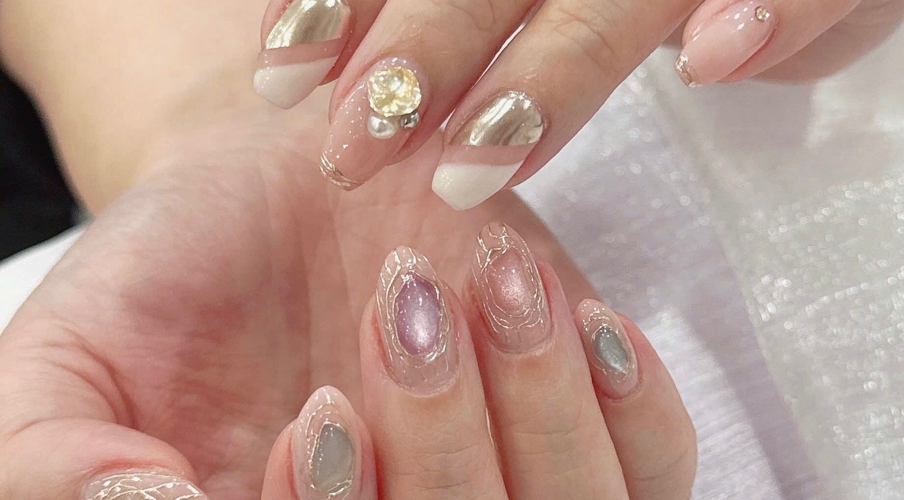 Nails Bar Shinjukuでのネイルアート。場所は新宿市、東京、JP。