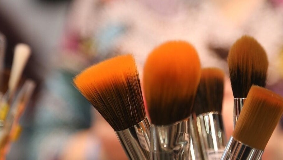 Makeup brushes at Velvet Bloom Salon & Aesthetics in Pretoria, Gauteng, ZA, showcasing quality beauty tools.