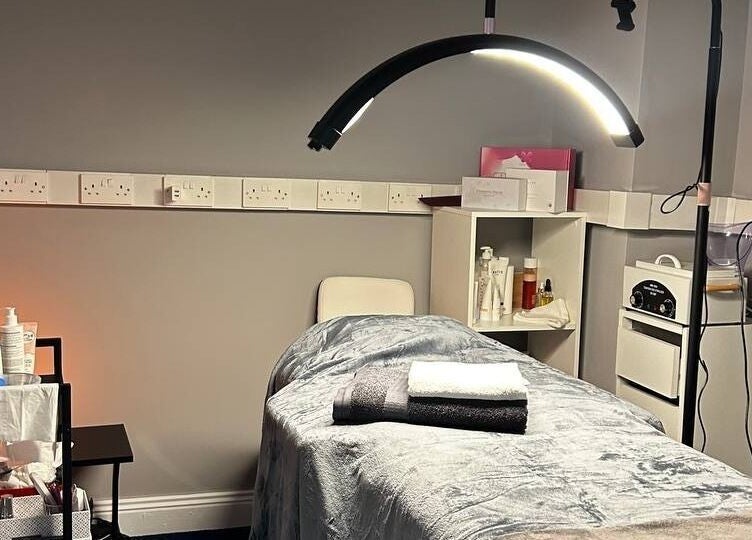 Cozy treatment room at Harmony Beauty Studio in Arklow, County Wicklow, IE, featuring a treatment bed.