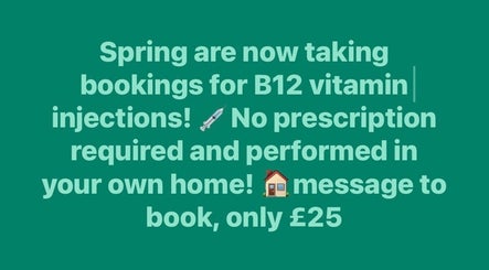 Book B12 vitamin injections with Spring Wellness & Foot Care, Fareham, England. Home service at £25.