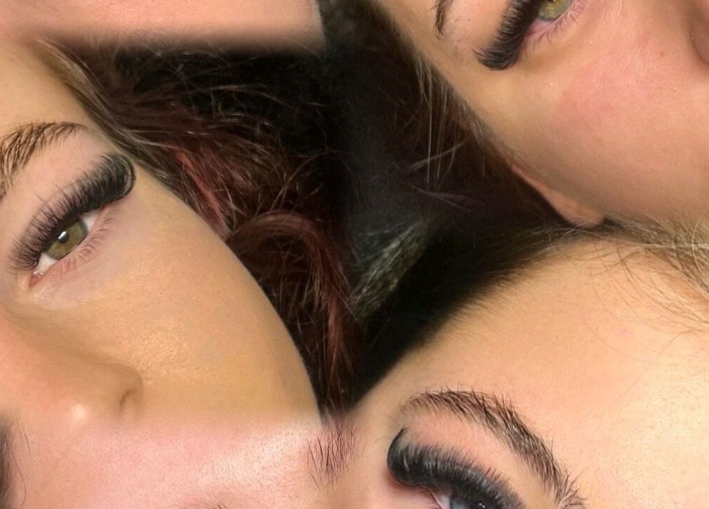 Close-up of styled eyelashes at Ts Beauty Lounge, Essex, England, GB.