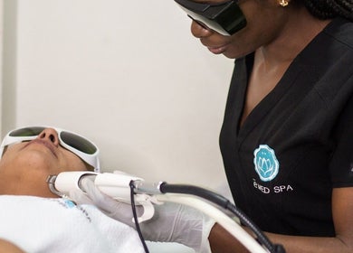 Professional laser treatment at ëMed Spa Jamaica LLC, Kingston, St. Andrew Parish, JM for radiant skin.