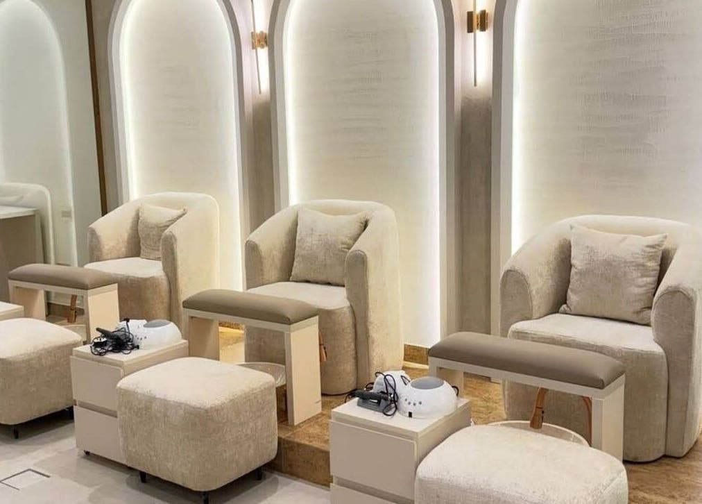 Elegant pedicure chairs at OASIS BEAUTY HOUSE, Riyadh, Riyadh Province, SA, showcasing luxury and comfort.