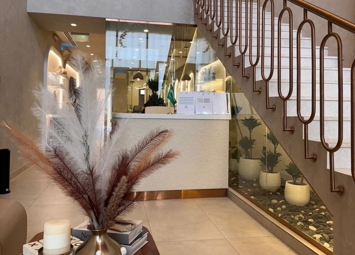 Stylish entrance of OASIS BEAUTY HOUSE in Riyadh, Riyadh Province, SA, featuring elegant decor and modern design.