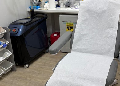 Modern treatment room at Dr. Orchid Dawkins/Skin Institute of Jamaica, Kingston, St. Andrew Parish, JM.