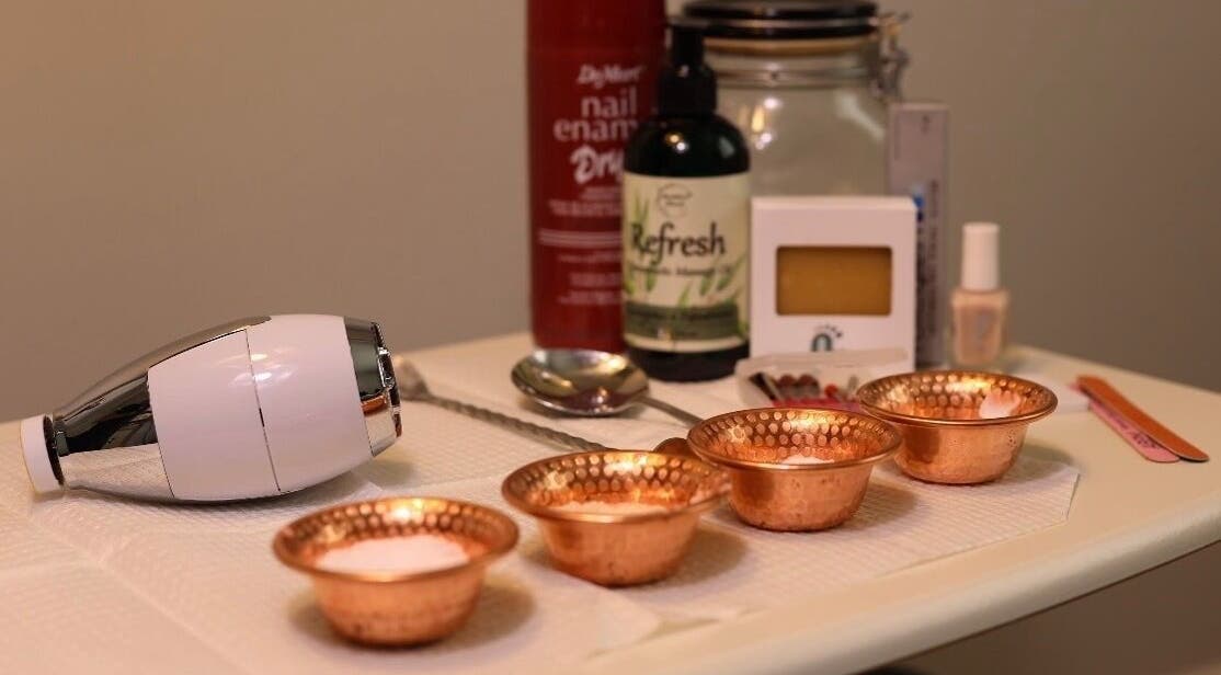 Podiatry tools on display at Podiatry Boutique: Coral Gables Location, Miami, Florida, US.