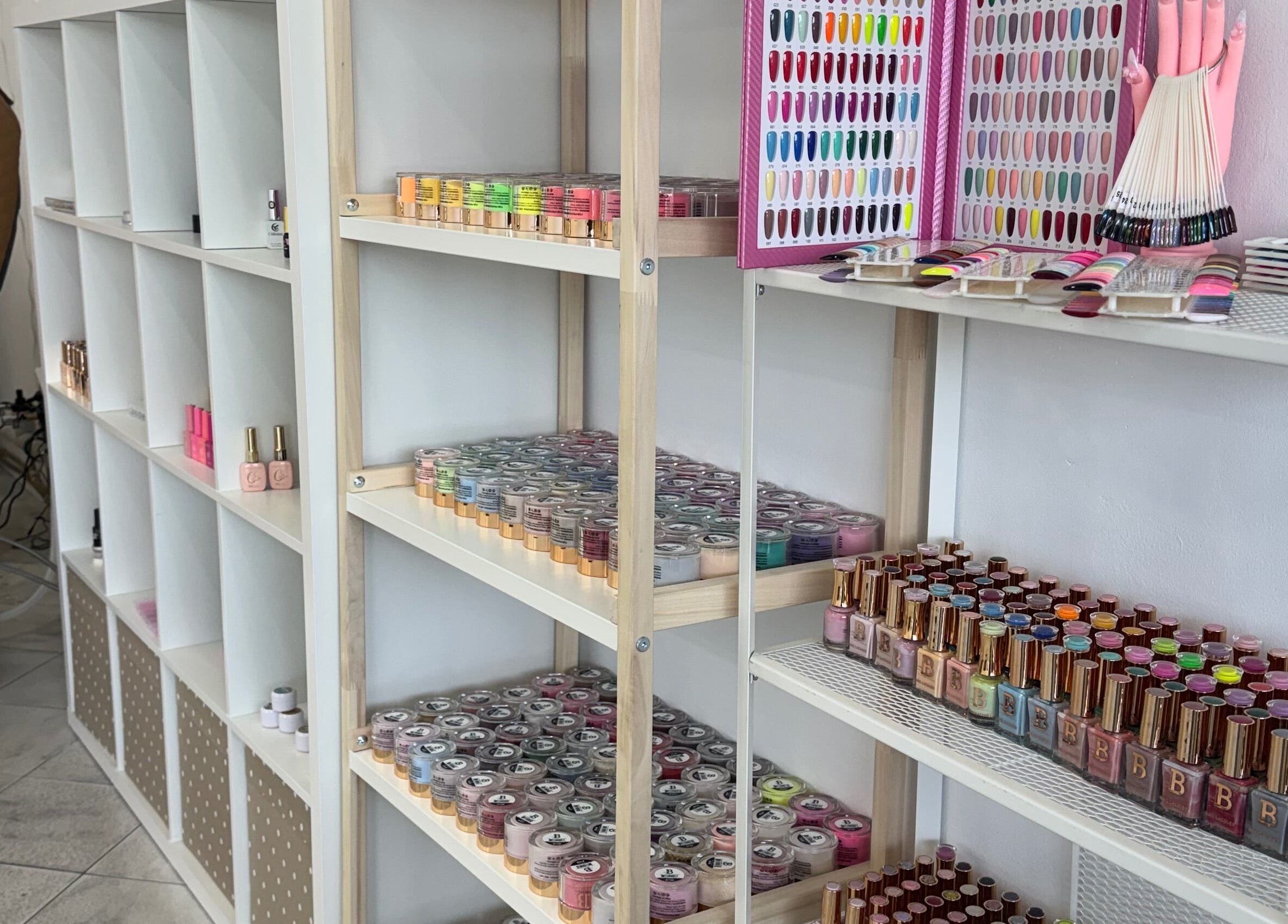 Eloura Nail's vibrant polish display in Plympton, South Australia, AU showcasing diverse color options.