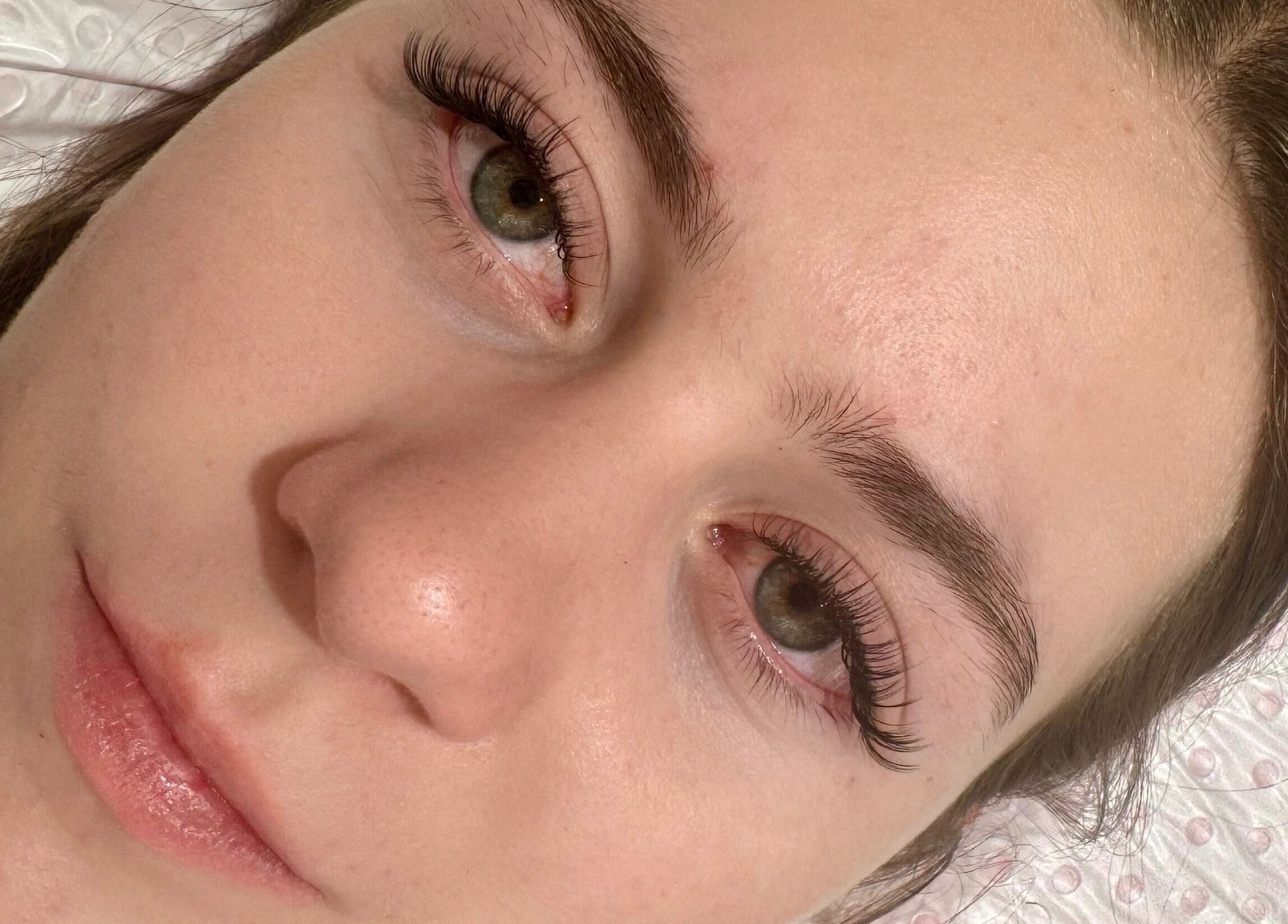Close-up of eyelash extensions at Anna Lash & Brow, Bexley, New South Wales, AU.