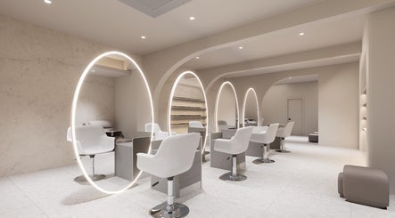 Modern salon interior with stylish chairs at LILS SALON, Cyberjaya, Selangor, MY.