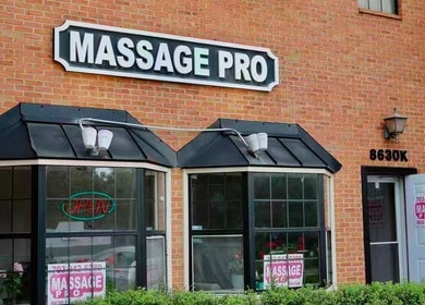 Exterior of Massage Pro, Virginia, Virginia, US showcasing welcoming entrance and signage.