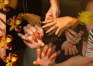 Bright orange nail art at Marsha.onsome.nail in Kuala Lumpur, Wilayah Persekutuan Kuala Lumpur, MY.