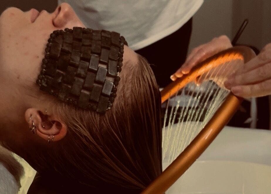 Relaxing head spa treatment at Halo Head Spa, Newcastle upon Tyne, England, GB enhances wellness and tranquility.