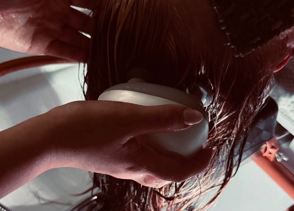 A soothing hair treatment at Halo Head Spa, Newcastle upon Tyne, England. Experience ultimate relaxation.