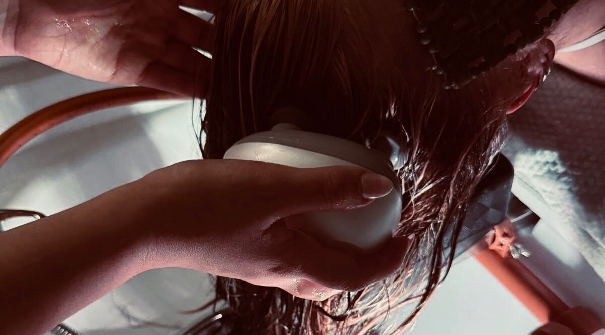 A soothing hair treatment at Halo Head Spa, Newcastle upon Tyne, England. Experience ultimate relaxation.