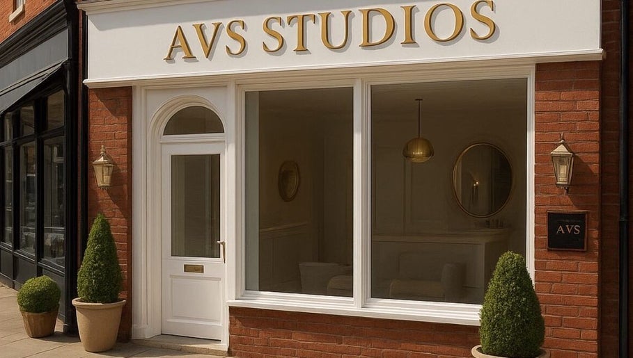 Charming facade of Georgiaelisebeauty in Malvern, England, GB with elegant signage and potted plants.