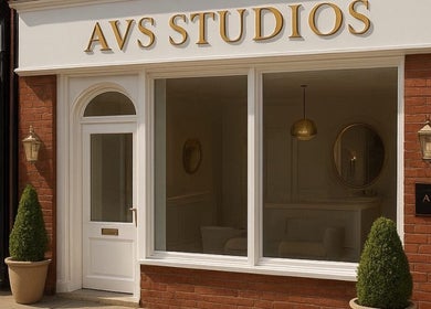 Charming facade of Georgiaelisebeauty in Malvern, England, GB with elegant signage and potted plants.