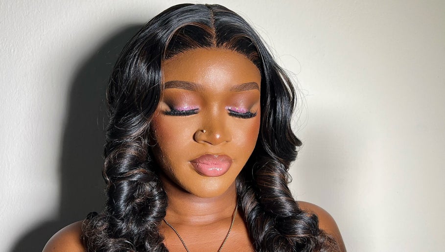 Elegant hairstyle and makeup at Elsie Beautié, Birmingham, England, GB showcase stunning beauty services.