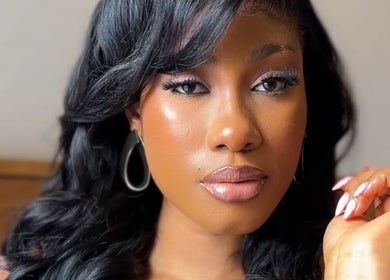 Elegant woman with flawless makeup at Elsie Beautié, Birmingham, England, GB.