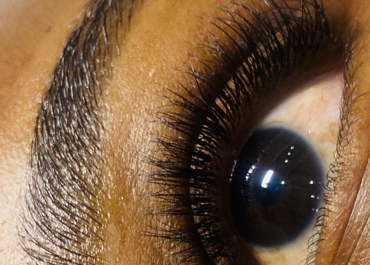 Beautifully shaped brow and lush lashes at GODDIES BROW AND LASH STUDIO, Randburg, Gauteng, ZA.