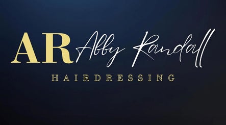 Logo of Abby Randall Hairdressing @ SLiNKY, Swindon, England, GB. Elegant gold text on dark background.