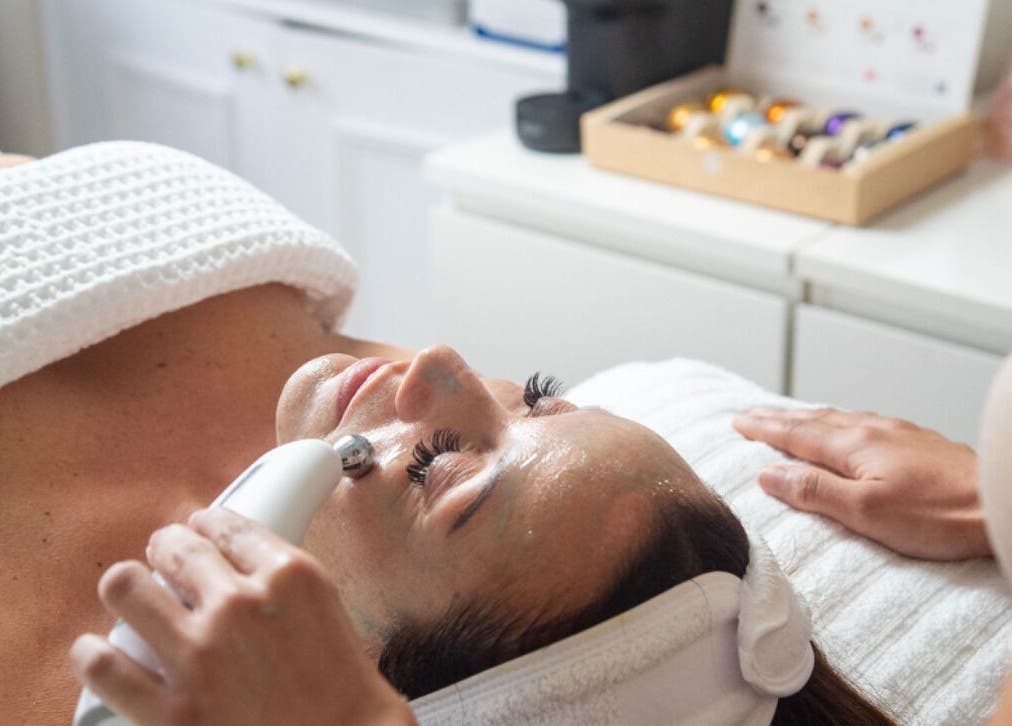 Facial treatment at Skin By Nik, Solihull, England, GB, enhancing skin glow and wellness.