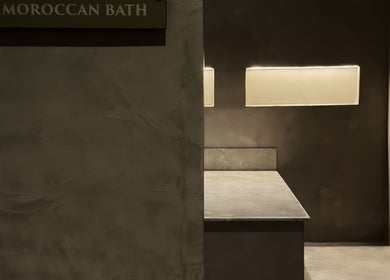 Elegant Moroccan bath interior at Double H Salon & Spa, Hail, Hail Province, SA.