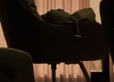 Relaxing lounge chair at Double H Salon & Spa, Hail, Hail Province, SA, offering peaceful ambiance.