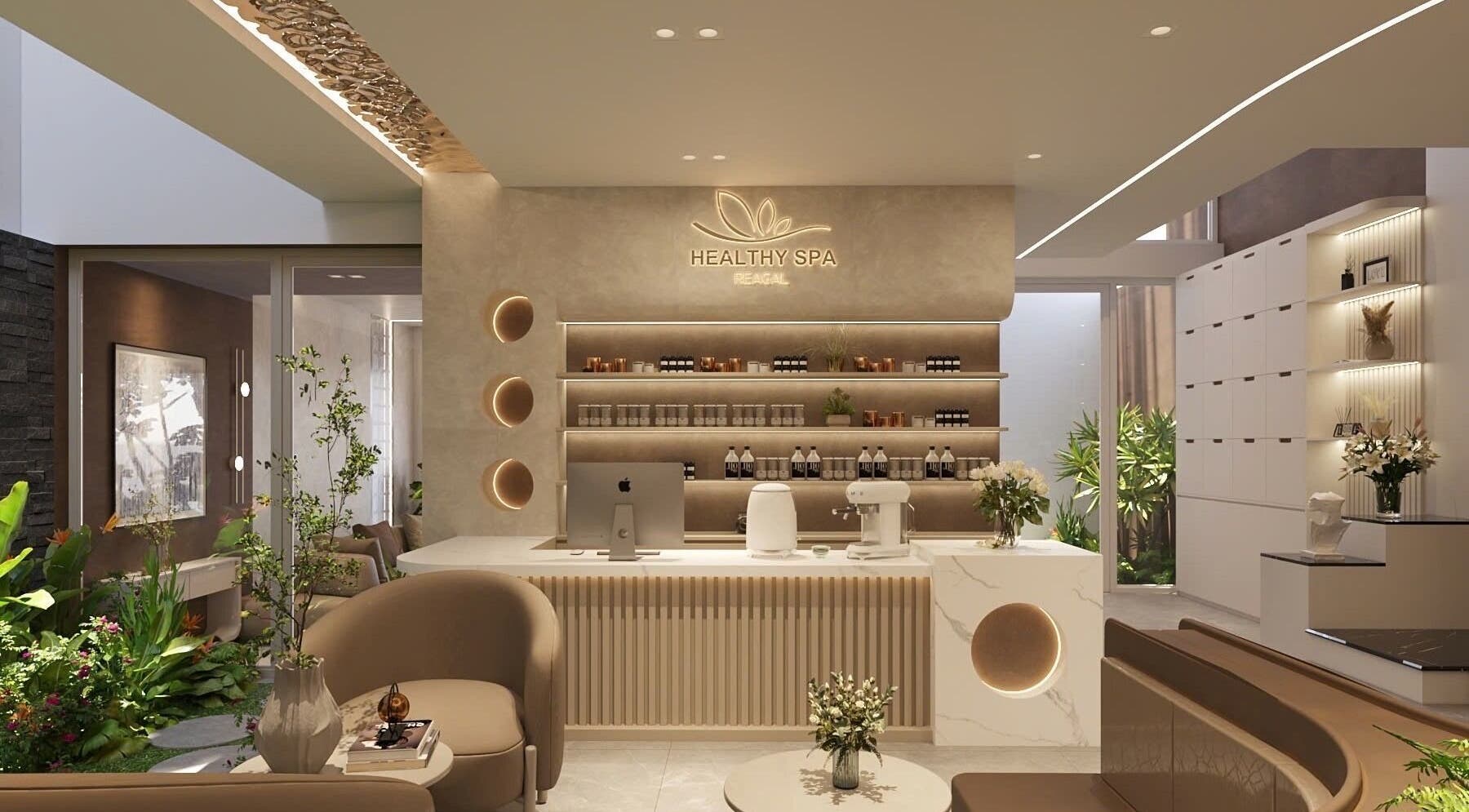 Elegant interior of Regal Healthy Spa & Massage, Đà Nẵng, VN, showcasing a serene and modern design.