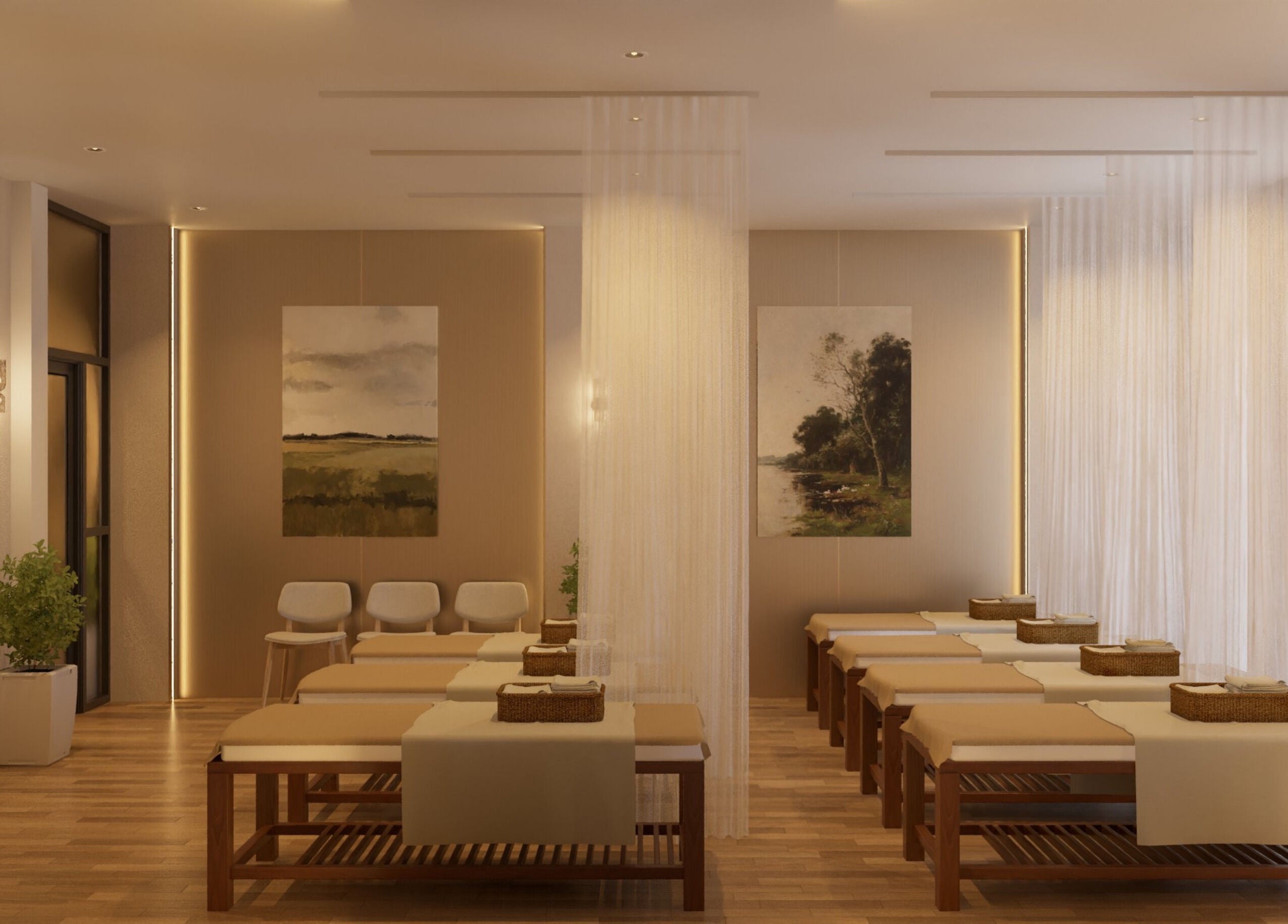 Peaceful massage room at Luxury Healthy Spa & Massage, Đà Nẵng, Đà Nẵng, VN with soft lighting and elegant decor.