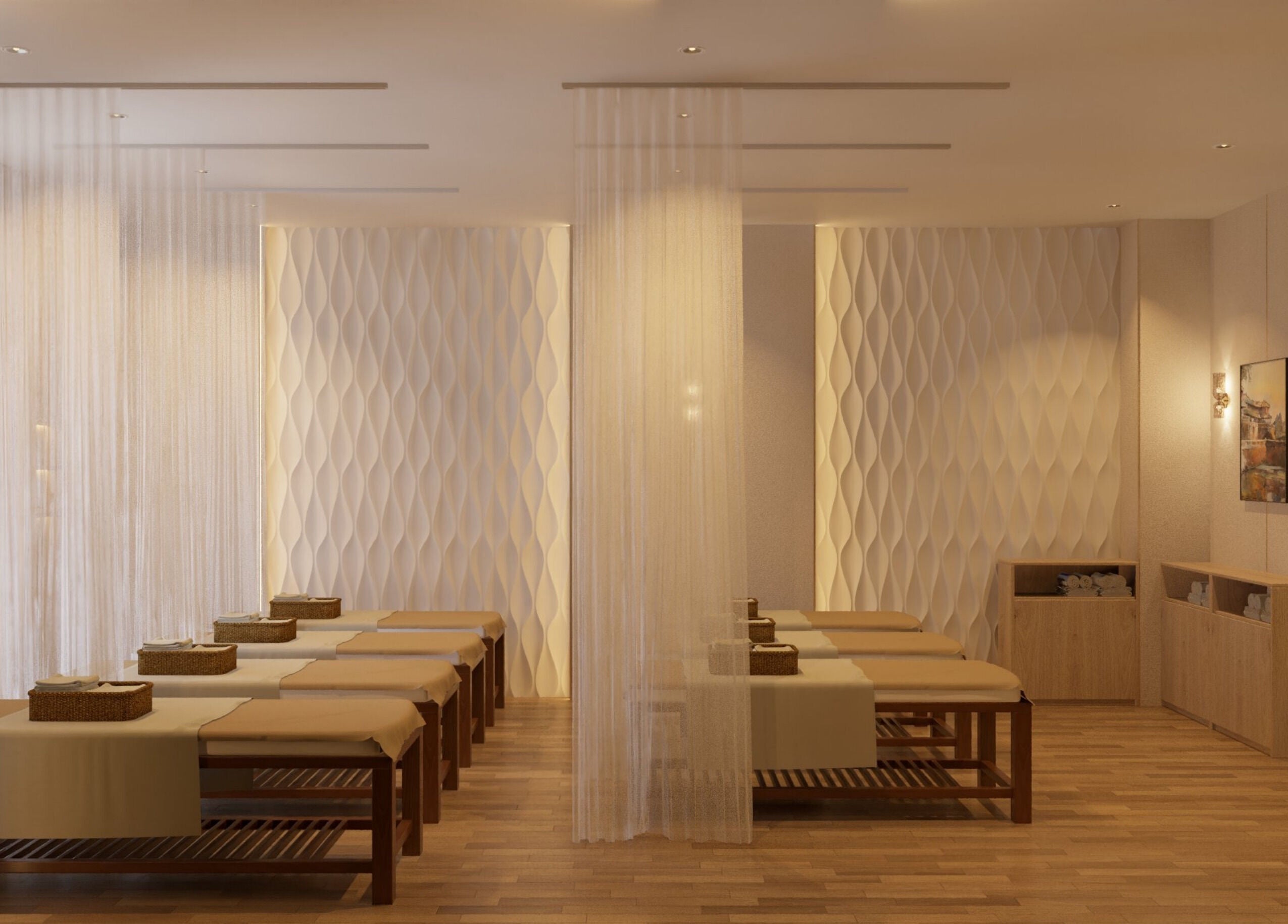 Serene massage room at Luxury Healthy Spa & Massage in Đà Nẵng, Đà Nẵng, VN with soft lighting and decor.