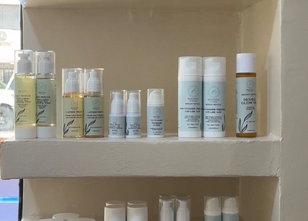 Skin care products displayed at Femme Spa And Body Works Maryland in Lagos, Lagos, NG.
