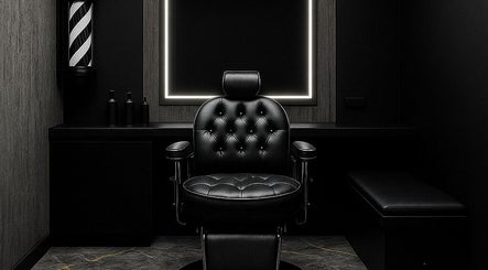 Fauteuil de barbier élégant chez Barber Move à Genf, Genf, CH, offrant un cadre luxueux et moderne.