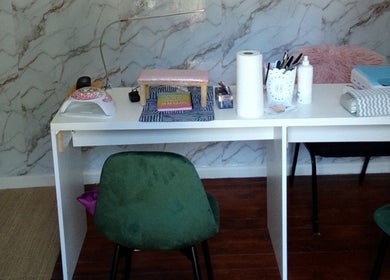 Sophisticated nail station at The Nail Statement & Beauty Spa in Gqeberha, Eastern Cape, ZA.