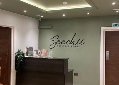 Reception area at Brow Studio London in London, England, GB with modern decor and calming ambiance.