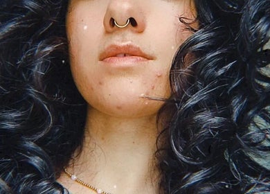 Close-up of curly hairstyle at Wolf and Wolf Salon, Auckland, Auckland, NZ.