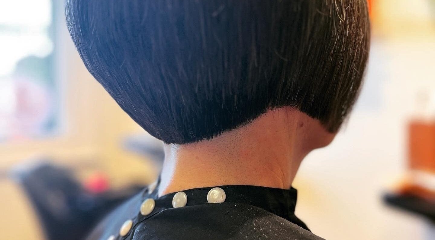 Chic bob hairstyle at Wolf and Wolf Salon, Auckland, Auckland, NZ. Perfectly shaped with sleek lines.