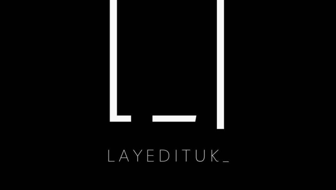 Minimal Layedituk_ logo in black and white, Manchester, England, GB.