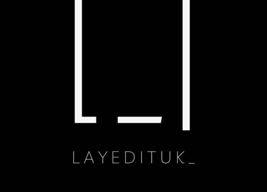 Minimal Layedituk_ logo in black and white, Manchester, England, GB.