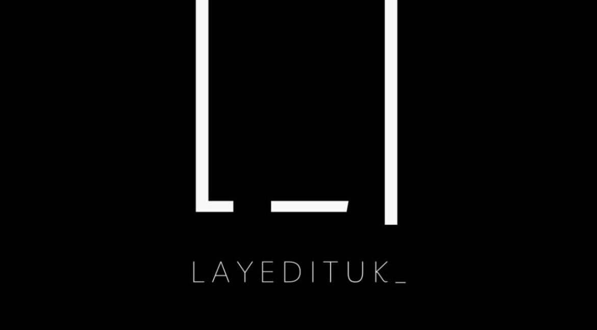 Minimal Layedituk_ logo in black and white, Manchester, England, GB.