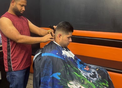 Professional haircut at Liriano Barber in Monon, Indiana, US.