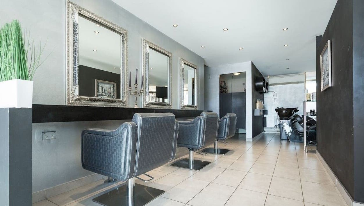 Elegant styling chairs and mirrors at KARL AZZI Hairdressers - Hunters Hill, New South Wales, AU.