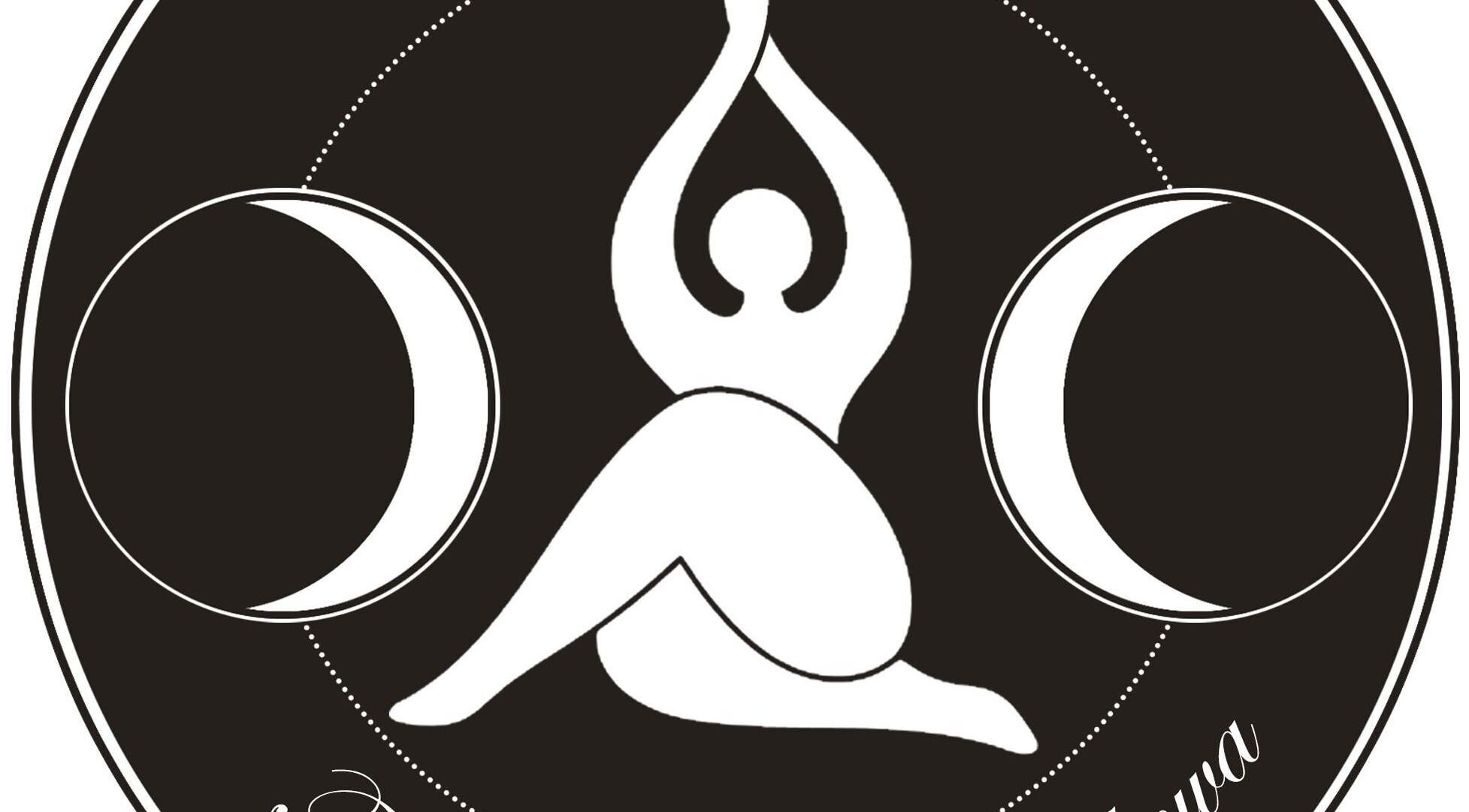 Logo Terapia dotykowa z symboliczną sylwetką i księżycami w Bielsko-biała, Województwo Śląskie, PL.