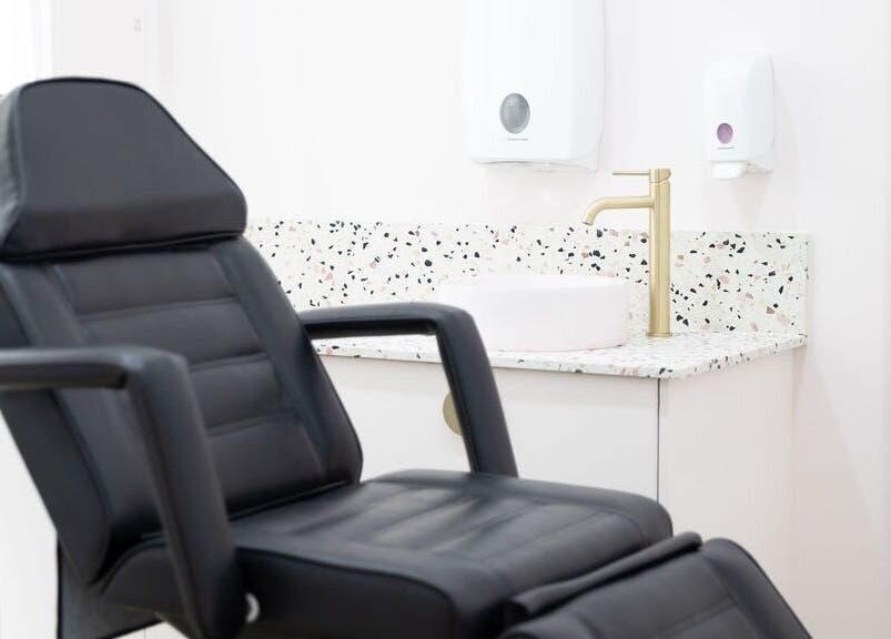 Luxurious salon chair at LE PRETTY LITTLE SQUAD, Perth, Western Australia, AU. Comfort meets style.