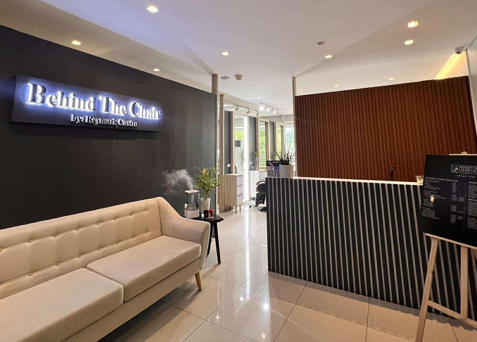 Stylish interior of Behind The Chair Salon | Quezon City Branch in Quezon City, Metro Manila, PH.