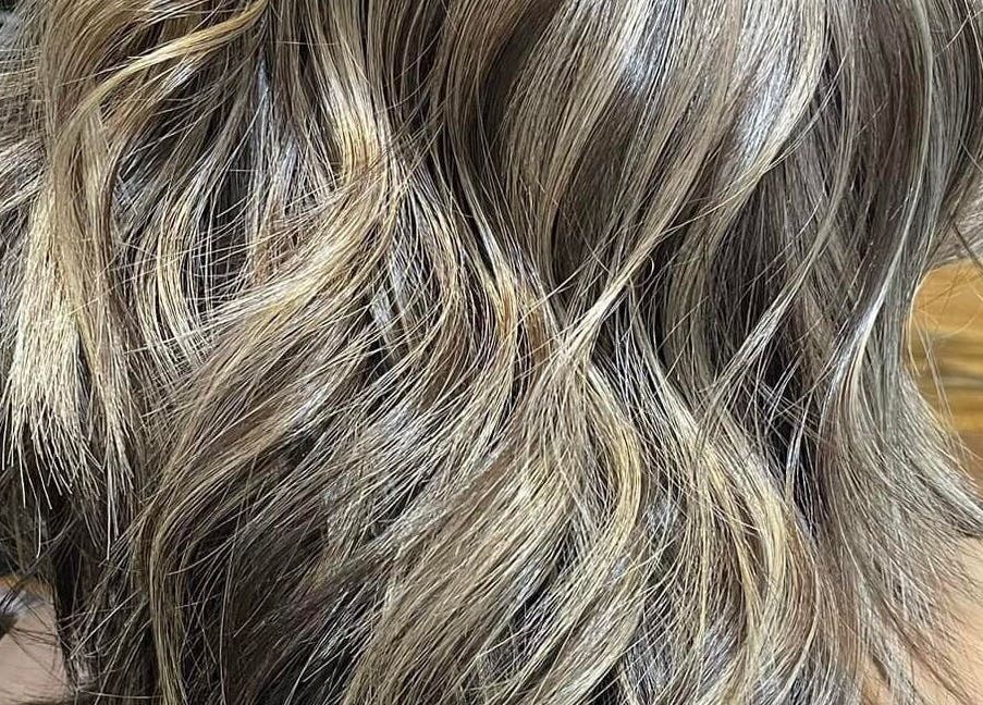 Blonde balayage wavy hairstyle at Behind The Chair Salon | Quezon City Branch in Quezon City, Metro Manila, PH.