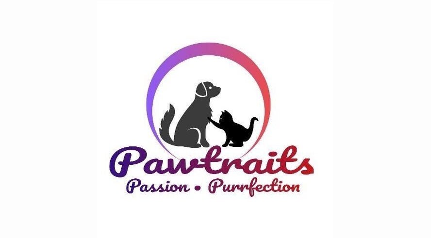 Pawtraits logo featuring a dog and cat silhouette in Singapore, Singapore, SG.