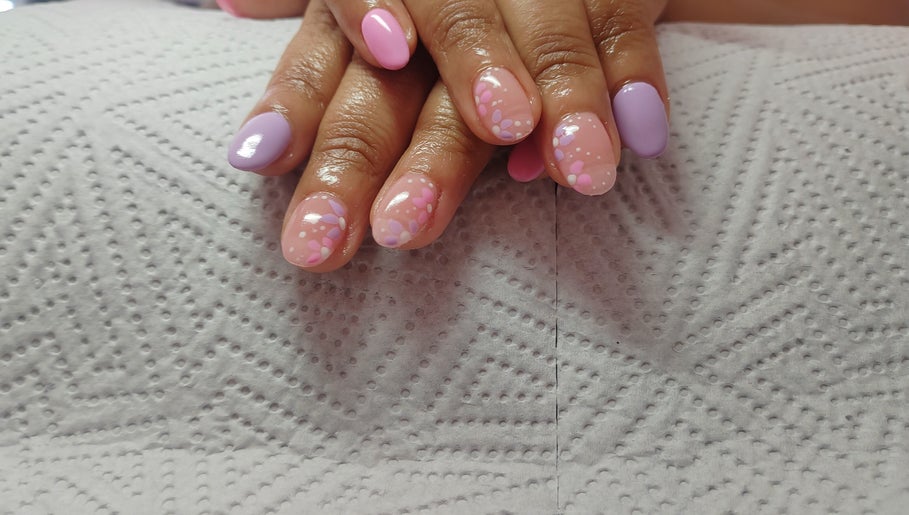 Elegant pastel nail art at K.A Beauty in Cape Town, Western Cape, ZA.